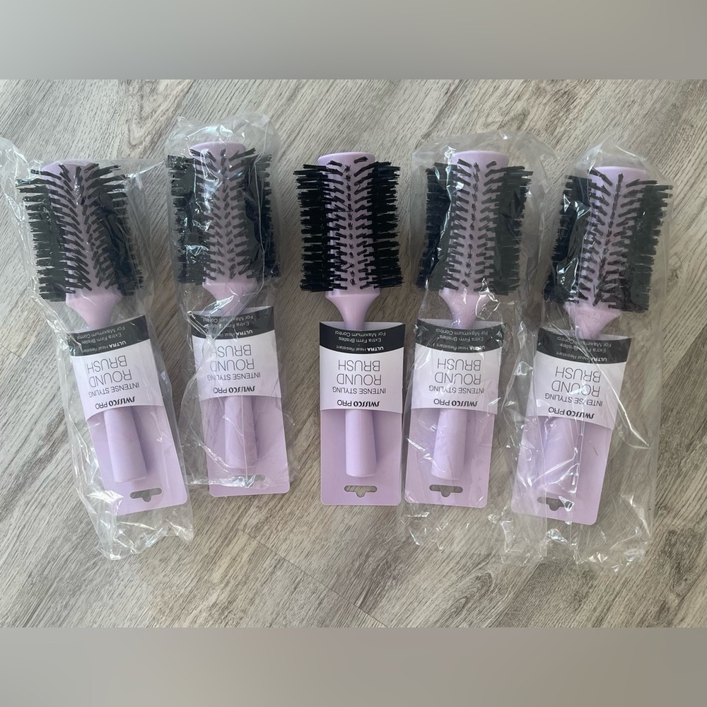 Swissco Pro Intense Styling Hollow Core Round Brush Heat Resistance, Pink NWT 1